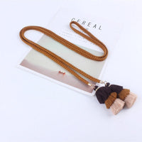 Ceinture en macramé avec pampilles