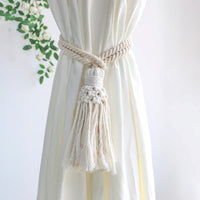 Embrasse rideau bohème en macramé