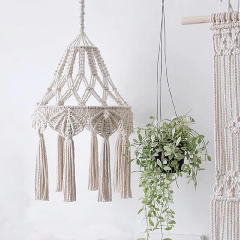 Abat-jour macramé bohème