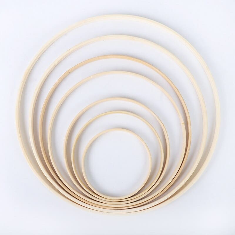 Anneau en bois pour macramé