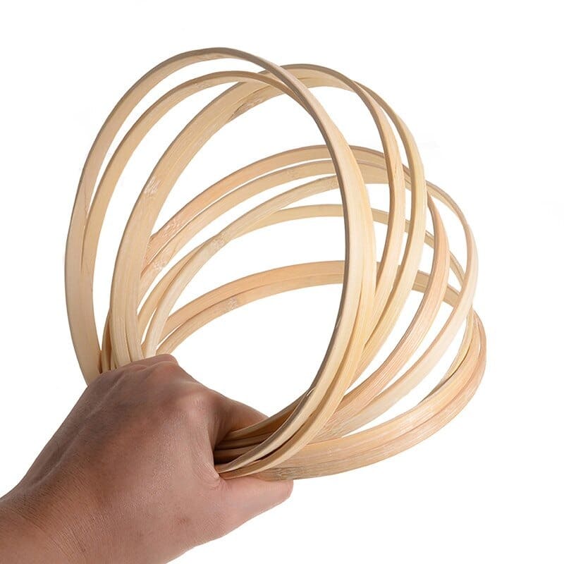Anneau en bois pour macramé