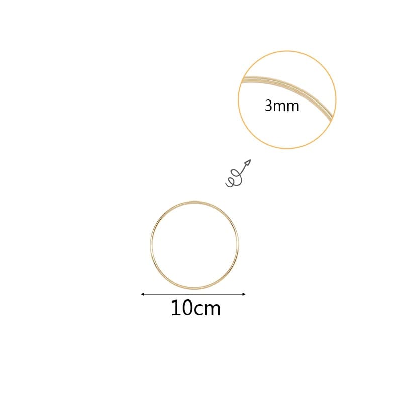Large Macrame Ring - Gold