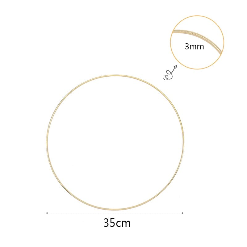 Large Macrame Ring - Gold