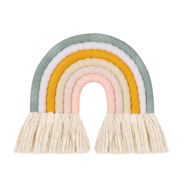 Boho Rainbow Macrame — Cotton | Handmade Boho Wall Decor - Pastel Pink