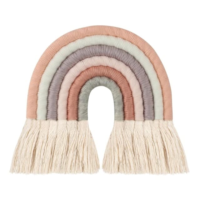 Boho Rainbow Macrame — Cotton | Handmade Boho Wall Decor - Pastel Pink