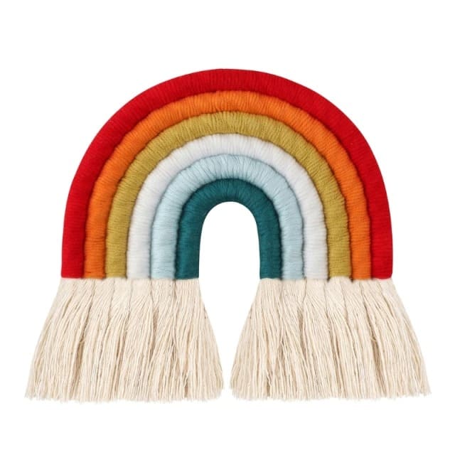 Boho Rainbow Macrame — Cotton | Handmade Boho Wall Decor - Pastel Pink