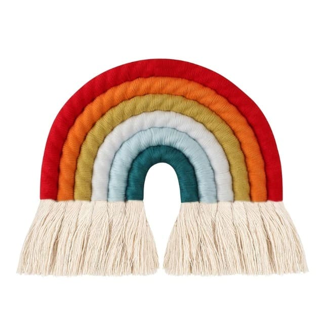 Boho Rainbow Macrame — Cotton | Handmade Boho Wall Decor - Pastel Pink (2)