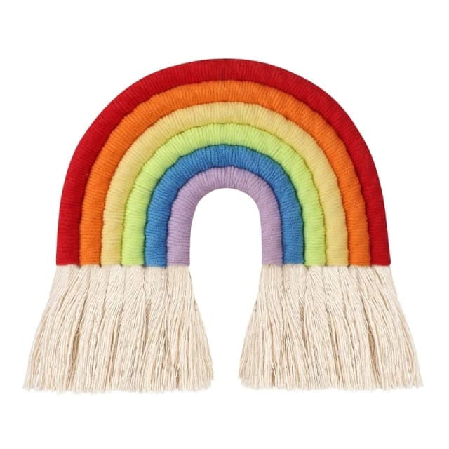 Boho Rainbow Macrame — Cotton | Handmade Boho Wall Decor - Pastel Pink