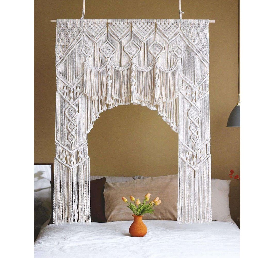 Rideau arche mariage macramé