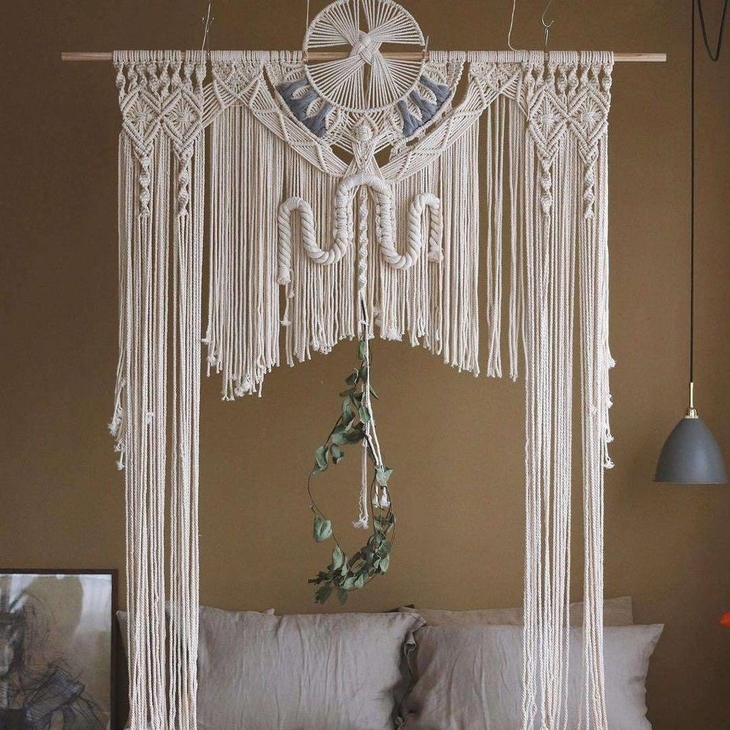 Arche rideau mariage en macramé