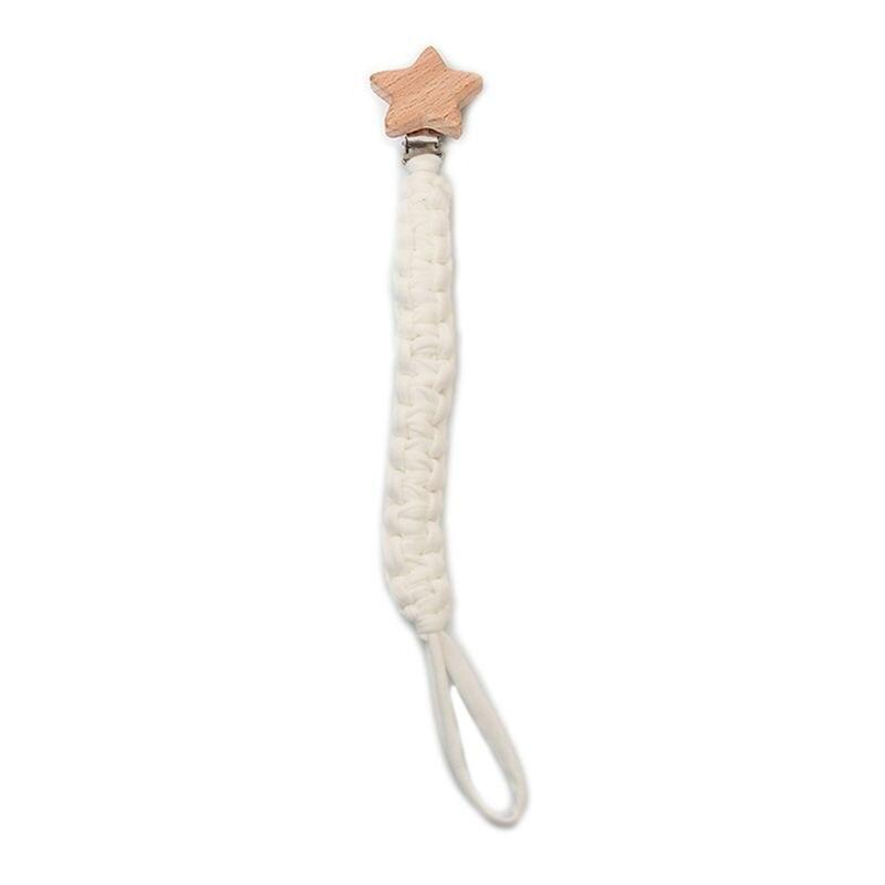 Attache sucette étoile macramé beige