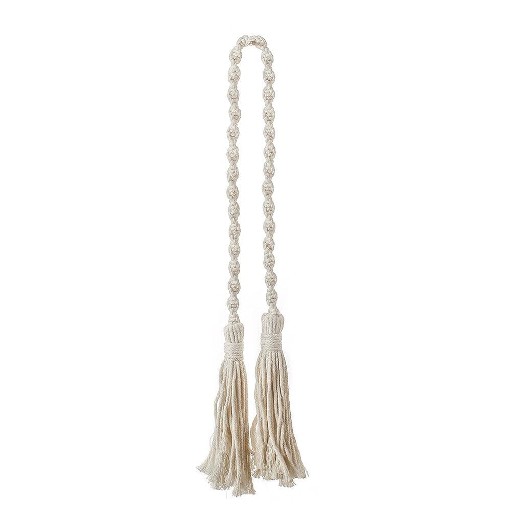 Attache pour rideau en corde macramé