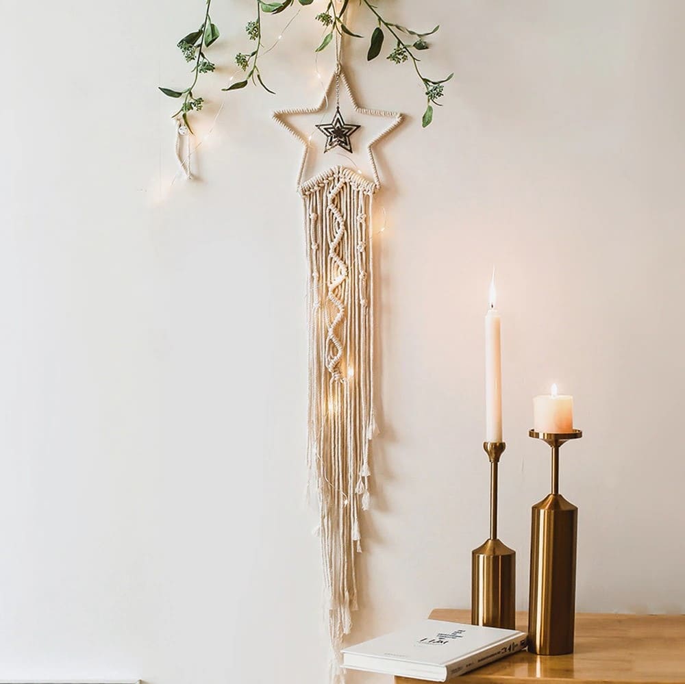 Attrape reve étoile macramé