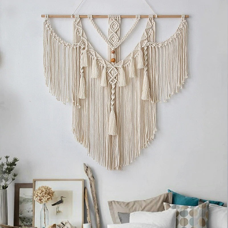 Bâtons en bois macramé 80 cm