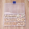 Boite de perles en bois macramé