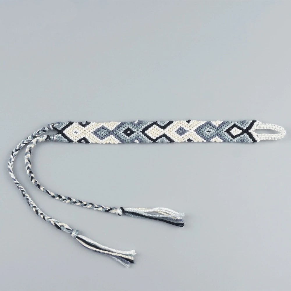 Bracelet brésilien macramé gris