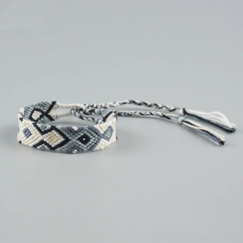 Bracelet brésilien macramé gris