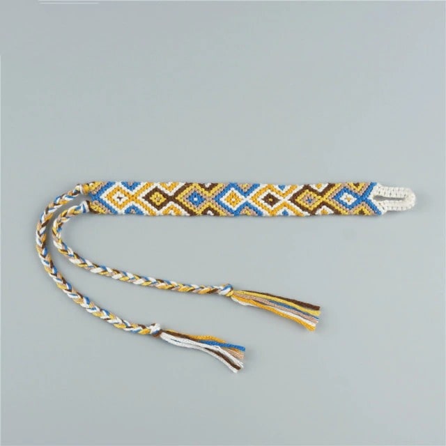 Bracelet brésilien macramé jaune