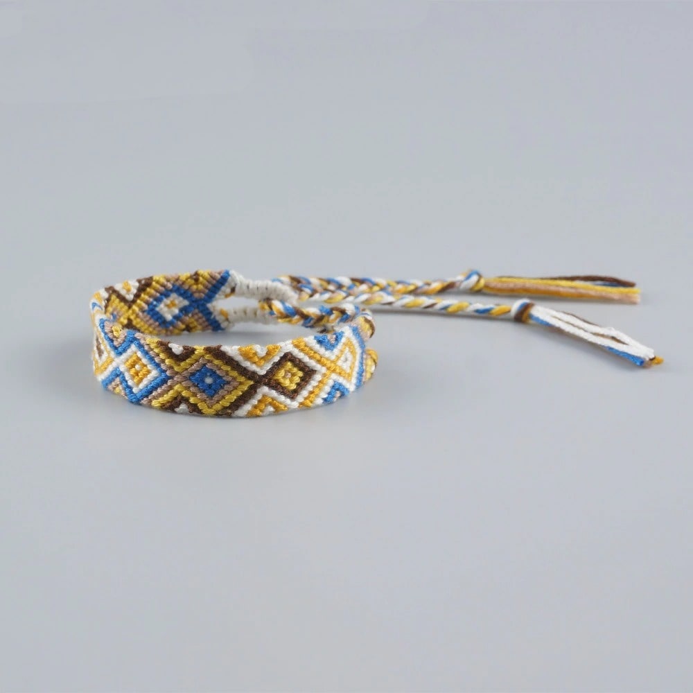 Bracelet brésilien macramé jaune