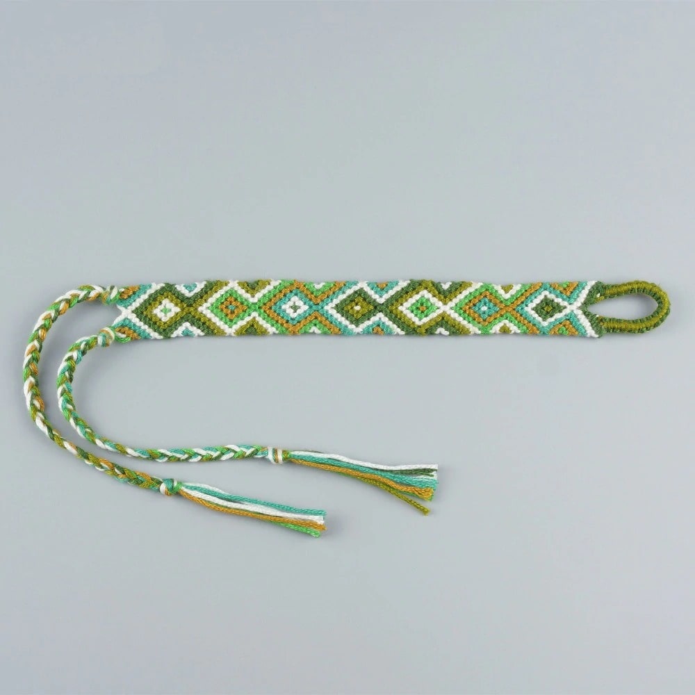 Bracelet brésilien macramé vert