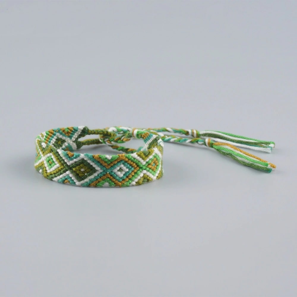 Bracelet brésilien macramé vert