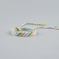 Bracelet cheville macramé pastel