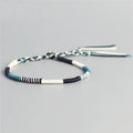 Bracelet d'amitié macramé bleu