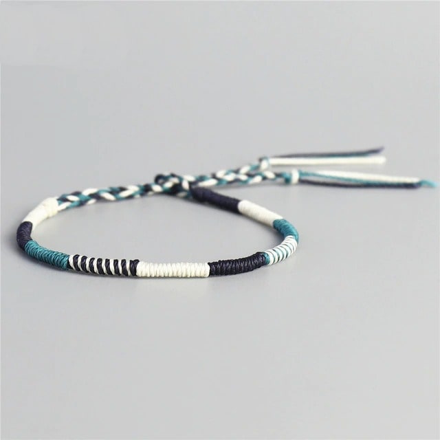 Bracelet d'amitié macramé bleu