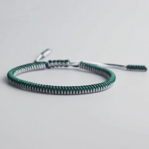 Bracelet macramé 2 couleurs vert
