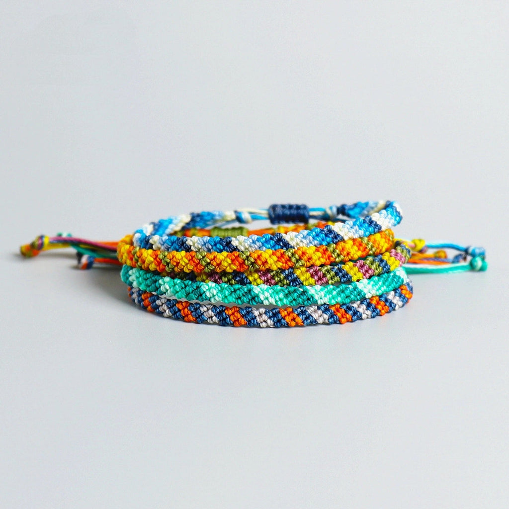 3 Color Macrame Bracelet | Handknotted Cotton