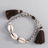 Bracelet macramé coquillage