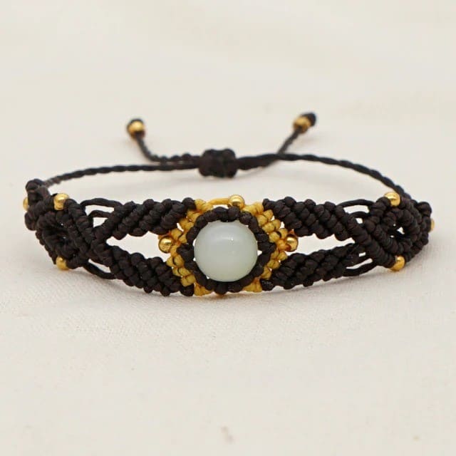 Bracelet macramé avec pierre