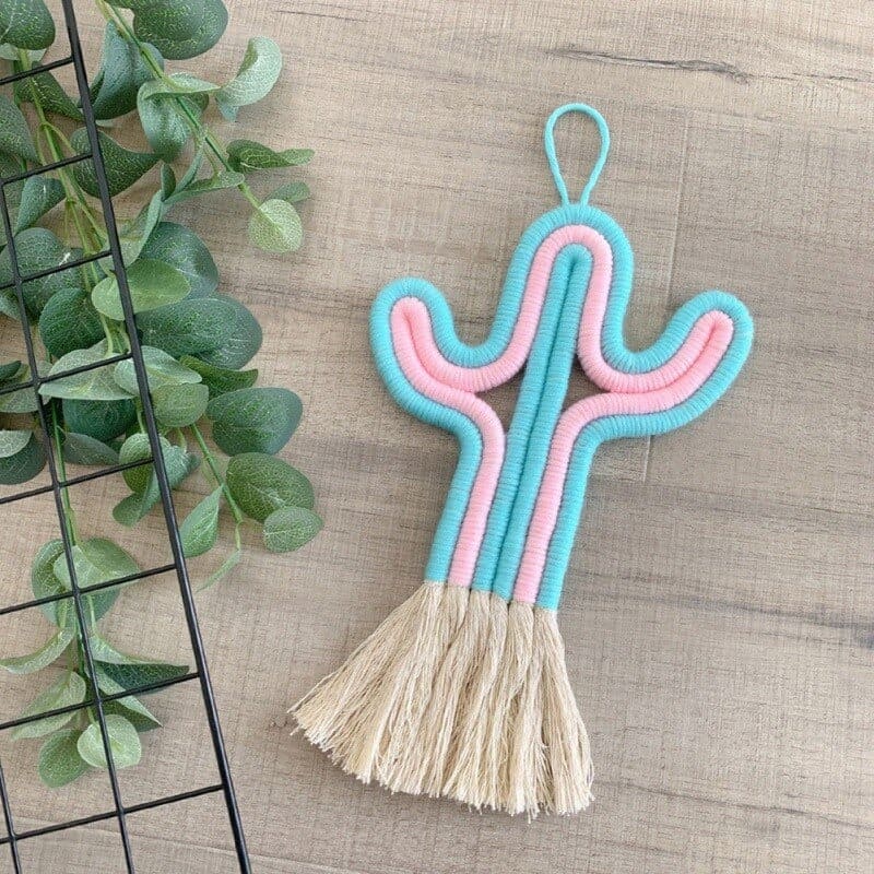 Cactus macramé rose