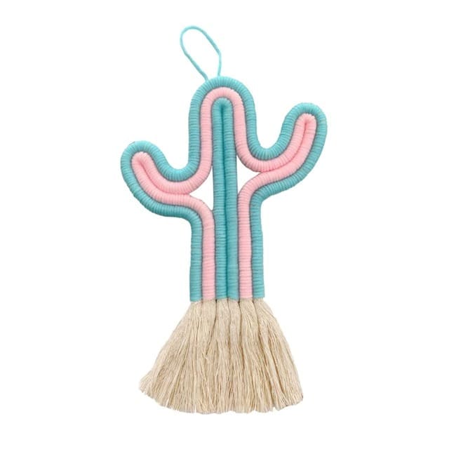 Cactus macramé rose
