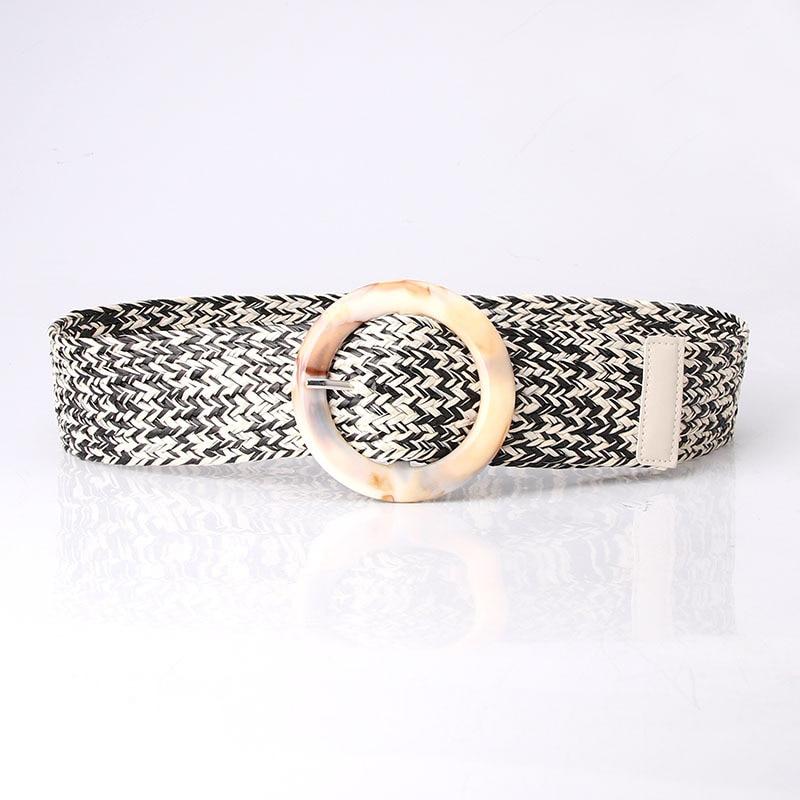 ceinture bohème osier noir et beige