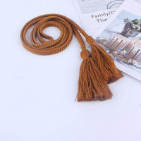 Ceinture macramé femme marron