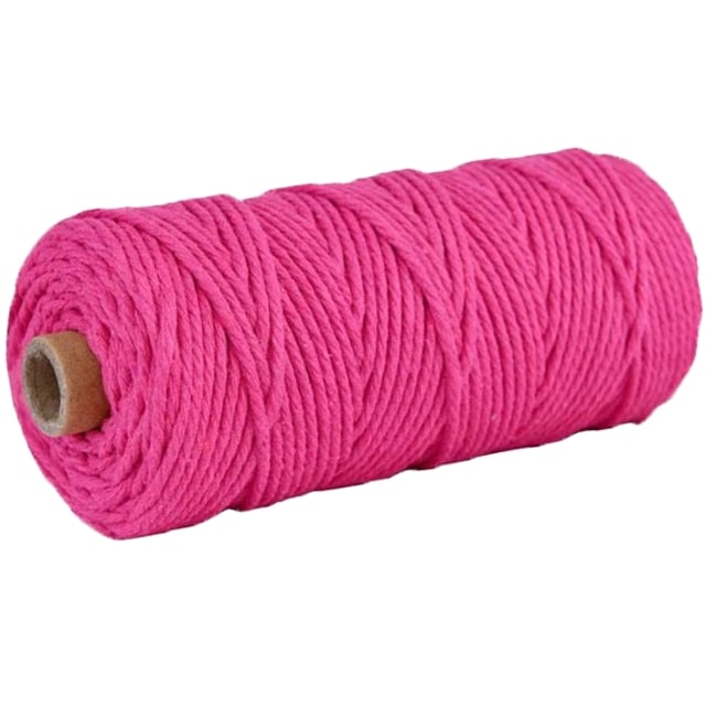 4mm Macrame Cord Bulk | 100 m Spool - Hot Pink
