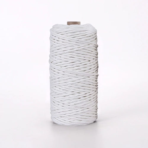2mm Macrame Cord — Beige | 100 m Spool - White
