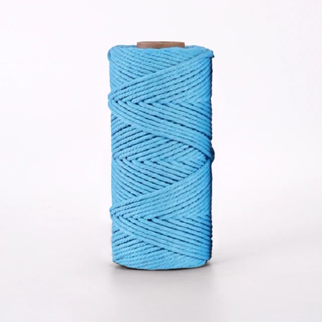 Corde macramé bleu 2 mm