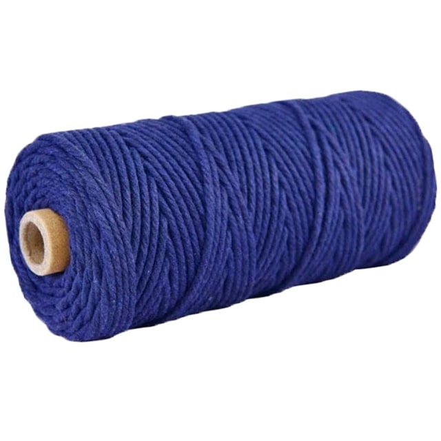 2mm Macrame Cord — Beige | 100 m Spool - Navy