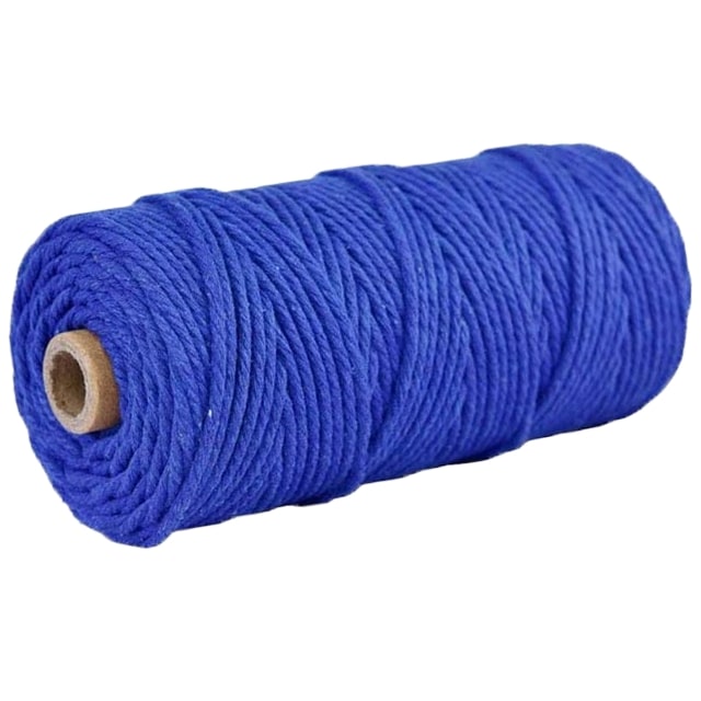2mm Macrame Cord — Beige | 100 m Spool - Ocean Blue
