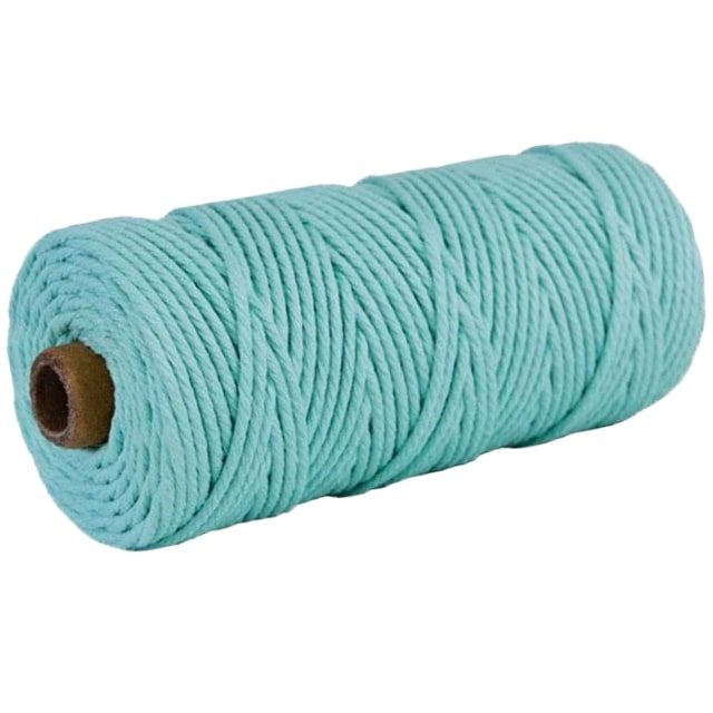 2mm Macrame Cord — Beige | 100 m Spool - Turquoise