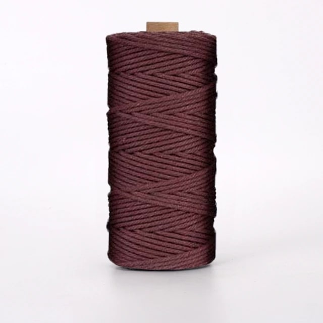 Corde macramé bordeaux 2 mm
