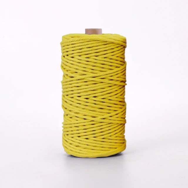 Corde macramé jaune 2 mm