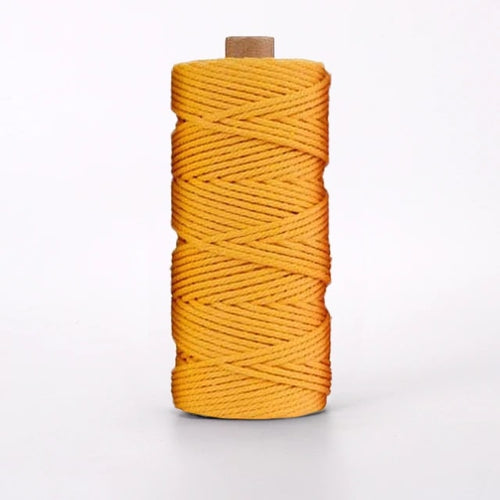 2mm Macrame Cord — Beige | 100 m Spool - Mustard