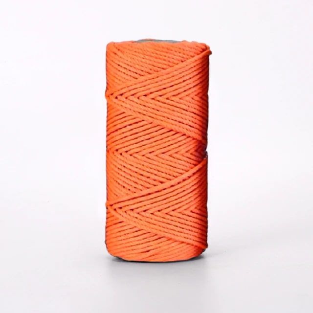 2mm Macrame Cord — Beige | 100 m Spool - Orange
