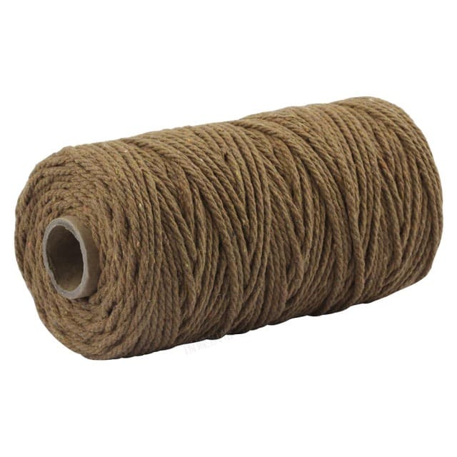 3mm Macrame Cord — Beige | 100 m Spool - Brown
