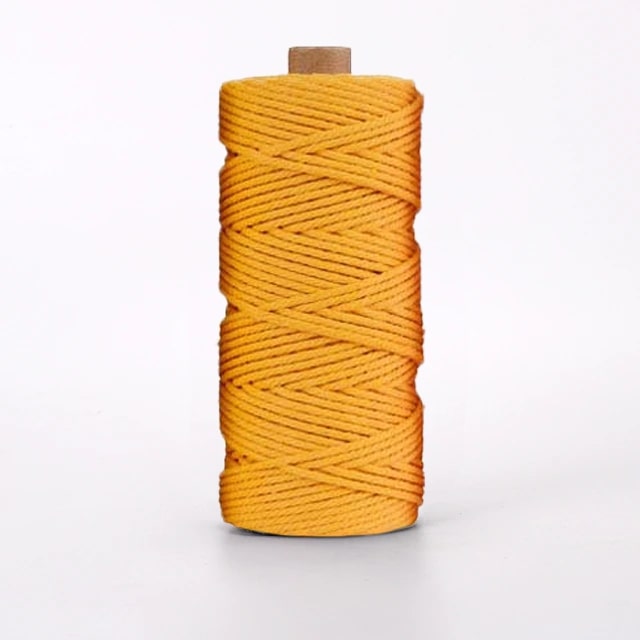 3mm Macrame Cord — Beige | 100 m Spool - Mustard