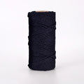 3mm Macrame Cord — Beige | 100 m Spool - Black