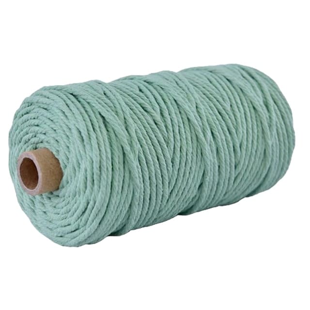 3mm Macrame Cord — Beige | 100 m Spool - Mint Green